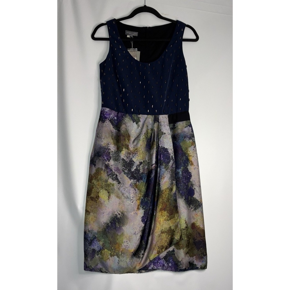 Sachin + Babi for Ankasa Gracyn‎ Dress Monet Print Blue Purple Sleeveless NWT
